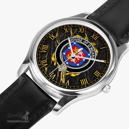Irish House of O MEARA Irish Coat of Arms Irish Watch Leather Strap Classic Quartz Watch