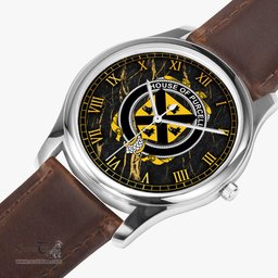 Irish House of PURCELL Irish Coat of Arms Irish Watch Leather Strap Classic Quartz Watch