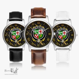 Irish House of O CONRY Irish Coat of Arms Irish Watch Leather Strap Classic Quartz Watch