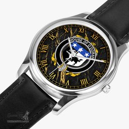 Irish House of O DORAN Irish Coat of Arms Irish Watch Leather Strap Classic Quartz Watch