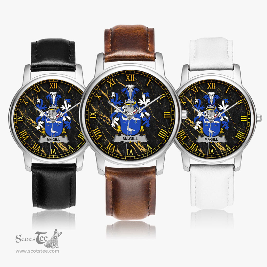 Irish Magill Irish Coat of Arms Irish Watch Leather Strap Classic Quartz Watch