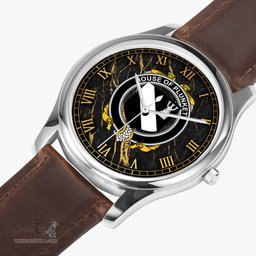 Irish House of PLUNKETT Irish Coat of Arms Irish Watch Leather Strap Classic Quartz Watch