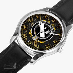 Irish House of PLUNKETT Irish Coat of Arms Irish Watch Leather Strap Classic Quartz Watch