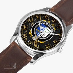 Irish House of MACSHEEHY Irish Coat of Arms Irish Watch Leather Strap Classic Quartz Watch