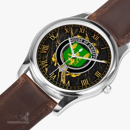 Irish House of O KEEFFE Irish Coat of Arms Irish Watch Leather Strap Classic Quartz Watch