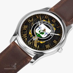 Irish House of O CONCANNON Irish Coat of Arms Irish Watch Leather Strap Classic Quartz Watch
