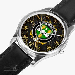 Irish House of O COFFEY Irish Coat of Arms Irish Watch Leather Strap Classic Quartz Watch