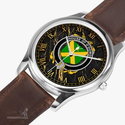 Irish House of O DOWD Irish Coat of Arms Irish Watch Leather Strap Classic Quartz Watch
