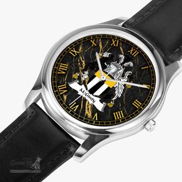 Irish McGinty Irish Coat of Arms Irish Watch Leather Strap Classic Quartz Watch