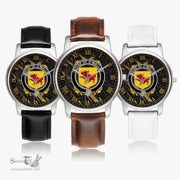 Irish House of O MALLEY Irish Coat of Arms Irish Watch Leather Strap Classic Quartz Watch