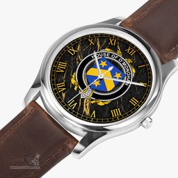 Irish House of O MONOHAN Irish Coat of Arms Irish Watch Leather Strap Classic Quartz Watch