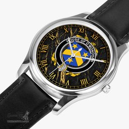Irish House of O MONOHAN Irish Coat of Arms Irish Watch Leather Strap Classic Quartz Watch