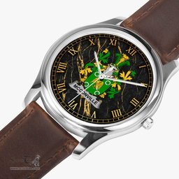 Irish McConville Irish Coat of Arms Irish Watch Leather Strap Classic Quartz Watch