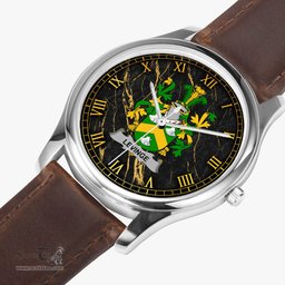 Irish Levinge or Levens Irish Coat of Arms Irish Watch Leather Strap Classic Quartz Watch