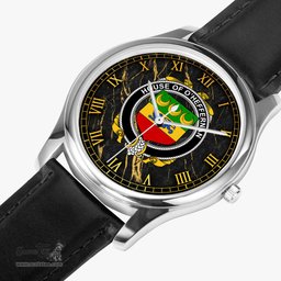 Irish House of O HEFFERNAN Irish Coat of Arms Irish Watch Leather Strap Classic Quartz Watch