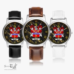 Irish Mackin Irish Coat of Arms Irish Watch Leather Strap Classic Quartz Watch