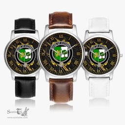 Irish House of O CONNOR Sligo Irish Coat of Arms Irish Watch Leather Strap Classic Quartz Watch