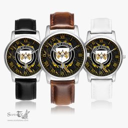 Irish House of O CULLANE or Collins Irish Coat of Arms Irish Watch Leather Strap Classic Quartz Watch