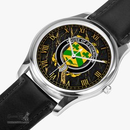 Irish House of O CORRIGAN Irish Coat of Arms Irish Watch Leather Strap Classic Quartz Watch