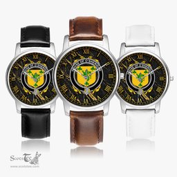 Irish House of O SHERIDAN Irish Coat of Arms Irish Watch Leather Strap Classic Quartz Watch