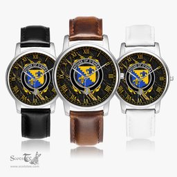 Irish House of O SHEA Irish Coat of Arms Irish Watch Leather Strap Classic Quartz Watch