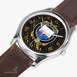 Irish House of O CAHILL Irish Coat of Arms Irish Watch Leather Strap Classic Quartz Watch