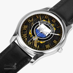Irish House of O CAHILL Irish Coat of Arms Irish Watch Leather Strap Classic Quartz Watch