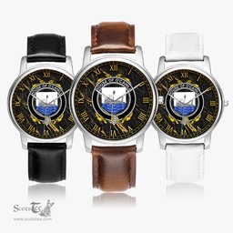 Irish House of O CAHILL Irish Coat of Arms Irish Watch Leather Strap Classic Quartz Watch