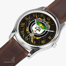 Irish House of MURPHY O Morchoe Irish Coat of Arms Irish Watch Leather Strap Classic Quartz Watch