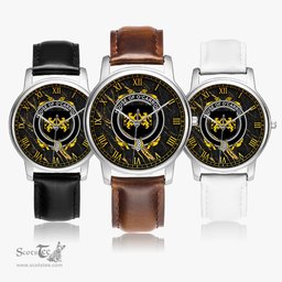Irish House of O CARROLL Irish Coat of Arms Irish Watch Leather Strap Classic Quartz Watch