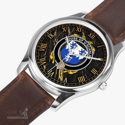 Irish House of O SCANLAN Munster Irish Coat of Arms Irish Watch Leather Strap Classic Quartz Watch