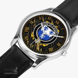 Irish House of O SCANLAN Munster Irish Coat of Arms Irish Watch Leather Strap Classic Quartz Watch