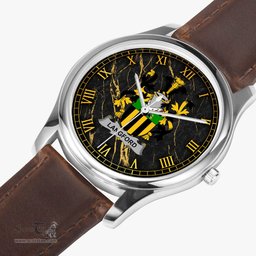 Irish Langford Irish Coat of Arms Irish Watch Leather Strap Classic Quartz Watch