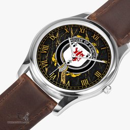 Irish House of O DWYER Irish Coat of Arms Irish Watch Leather Strap Classic Quartz Watch