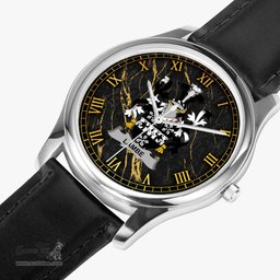 Irish Lambe Irish Coat of Arms Irish Watch Leather Strap Classic Quartz Watch