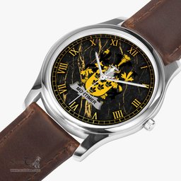 Irish Mortimer Irish Coat of Arms Irish Watch Leather Strap Classic Quartz Watch