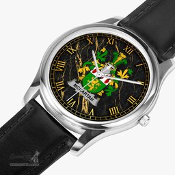 Irish McCartan Irish Coat of Arms Irish Watch Leather Strap Classic Quartz Watch