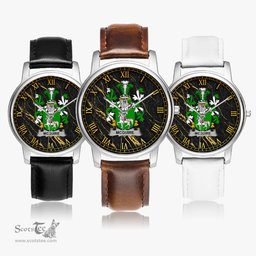 Irish McGuire and Maguire Irish Coat of Arms Irish Watch Leather Strap Classic Quartz Watch