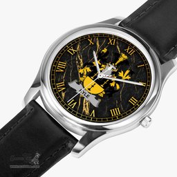 Irish Kyle Irish Coat of Arms Irish Watch Leather Strap Classic Quartz Watch