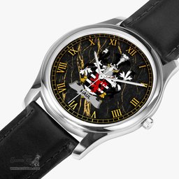 Irish Maul or Maule Irish Coat of Arms Irish Watch Leather Strap Classic Quartz Watch