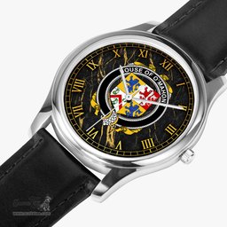 Irish House of O MAHONY Irish Coat of Arms Irish Watch Leather Strap Classic Quartz Watch