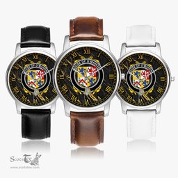 Irish House of O MAHONY Irish Coat of Arms Irish Watch Leather Strap Classic Quartz Watch