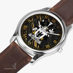 Irish Moriarty or O Moriarty Irish Coat of Arms Irish Watch Leather Strap Classic Quartz Watch