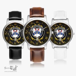 Irish House of O LONERGAN Irish Coat of Arms Irish Watch Leather Strap Classic Quartz Watch