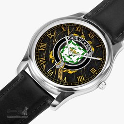 Irish House of O MOONEY Irish Coat of Arms Irish Watch Leather Strap Classic Quartz Watch