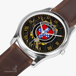 Irish House of TAAFFE Irish Coat of Arms Irish Watch Leather Strap Classic Quartz Watch
