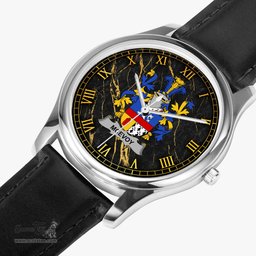 Irish McEvoy or McKelvey Irish Coat of Arms Irish Watch Leather Strap Classic Quartz Watch