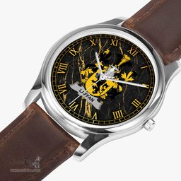 Irish Laffan Irish Coat of Arms Irish Watch Leather Strap Classic Quartz Watch