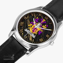 Irish Lacy or De Lacy Irish Coat of Arms Irish Watch Leather Strap Classic Quartz Watch