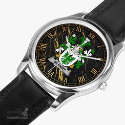 Irish McEniry or McEnery Irish Coat of Arms Irish Watch Leather Strap Classic Quartz Watch